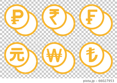 通貨記号とコインのセット 通貨記号とコインのセット 66027953