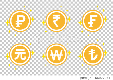 Set of currency symbols and coins Set of currency symbols and coins 66027954