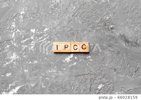 IPCC word written on wood block. abbreviation 66028159