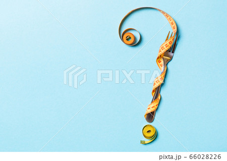 Top view of fork and measure tape in form of 66028226