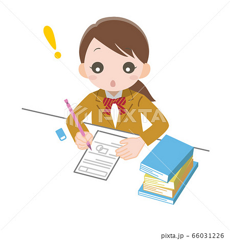 勉強していてひらめいた女の子 勉強していてひらめいた女の子 66031226