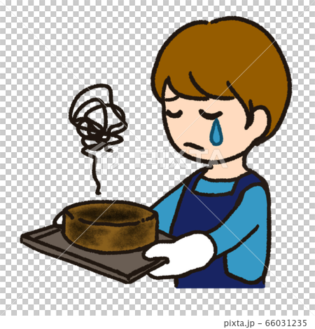 スポンジケーキを焦がした男性 スポンジケーキを焦がした男性 66031235