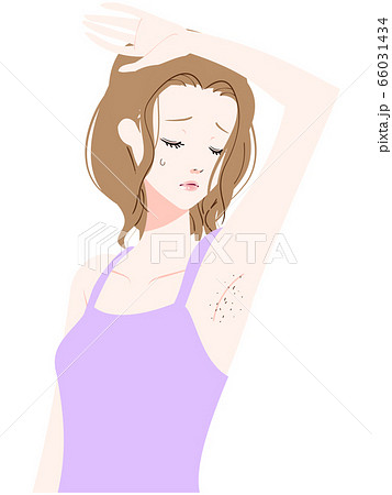 腋の剃り跡 66031434