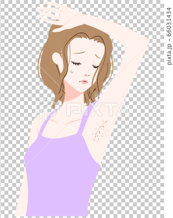 腋の剃り跡 66031434