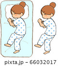 イラスト素材: 眠る女性　布団有無セット 66032017