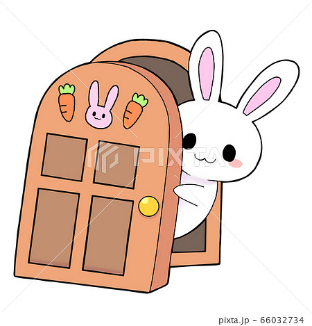うさぎの扉のイラスト素材
