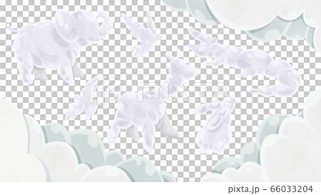 Illustration of various clouds in the shape of animals Illustration of various clouds in the shape of animals 66033204