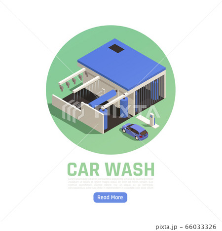 Car Wash Isometric Composition  66033326