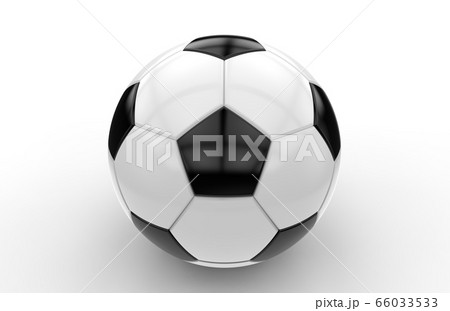 Black and white soccer ball; 3d rendering 66033533