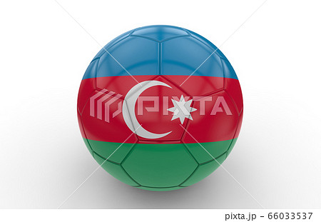 Soccer ball with Azerbaijan flag; 3d rendering Soccer ball with Azerbaijan flag; 3d rendering 66033537