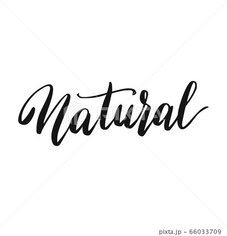 Natural Lettering. Vegan Healthy Food Icon. Natural Lettering. Vegan Healthy Food Icon. 66033709