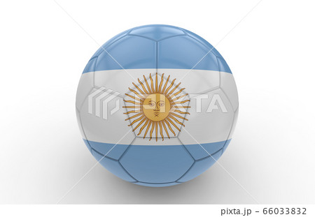 Soccer ball with argentina flag 66033832