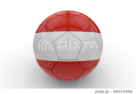 Soccer ball with austrian flag 66033866