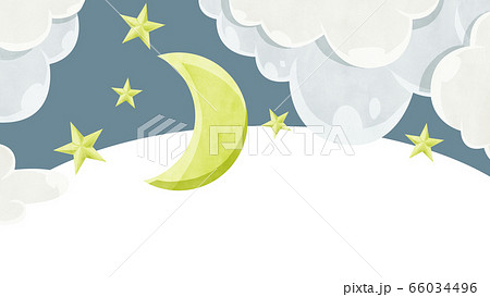 月夜のイメージイラストのイラスト素材