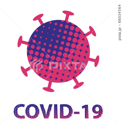 coronavirus logo in pop art style - icon with coronavirus logo in pop art style - icon with 66034564