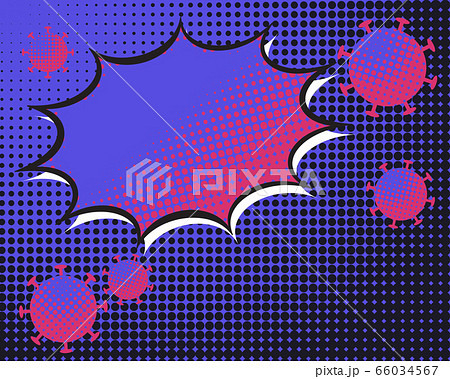 Background with bubbles in pop-art style 66034567
