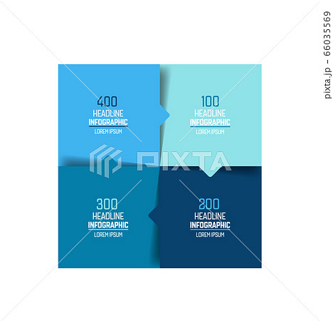 4 part chart, scheme, infographic vector. 66035569