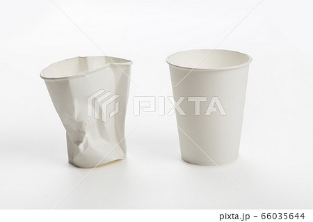 Crumbled white Paper cup Crumbled white Paper cup 66035644