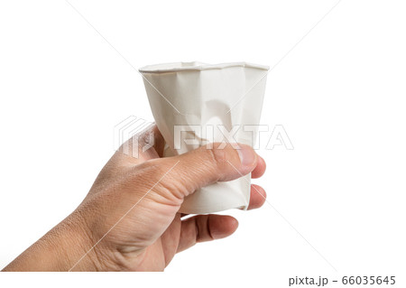 Crumbled white Paper cup Crumbled white Paper cup 66035645