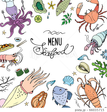 Seafood set,icons or objects Seafood set,icons or objects 66035715
