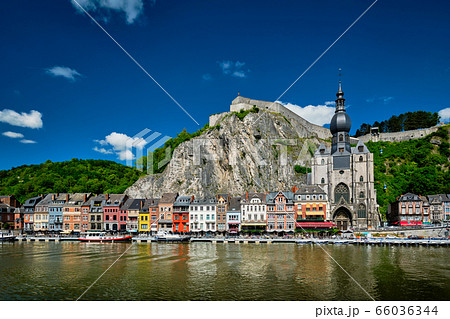 View of picturesque Dinant town. Belgium 66036344