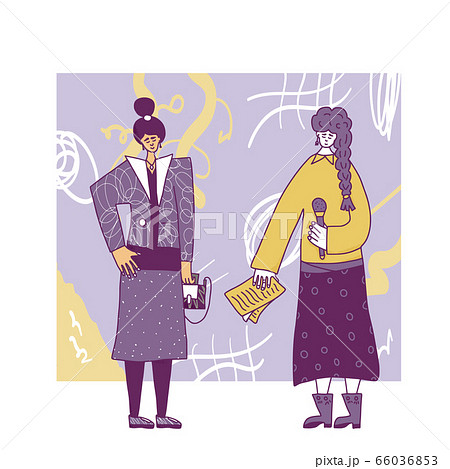 Girls characters isolated. Vector cute falt woman. 66036853