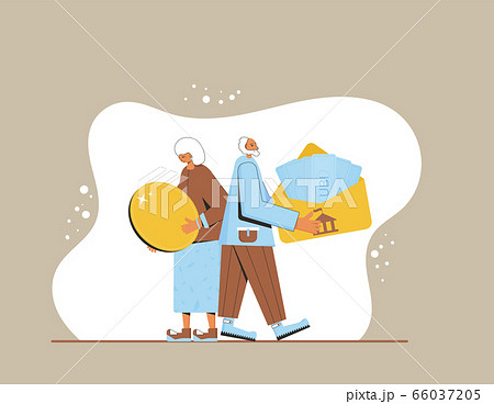 Unic city basic income. Vector flat color concept. Unic city basic income. Vector flat color concept. 66037205