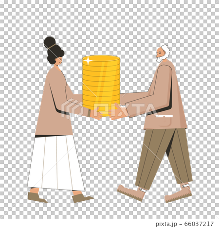 Unic city basic income. Vector flat color concept. Unic city basic income. Vector flat color concept. 66037217