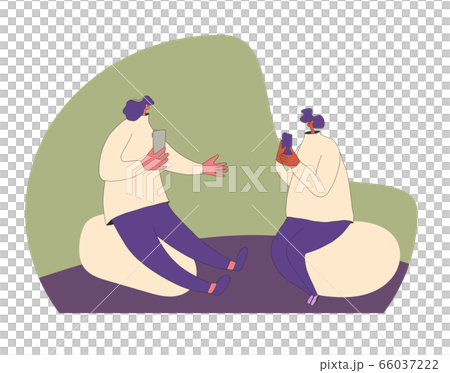 Chatting people with mobile phone. Vector person. Chatting people with mobile phone. Vector person. 66037222