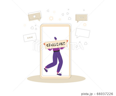 Dance challenge flat vector social media announce. Dance challenge flat vector social media announce. 66037226