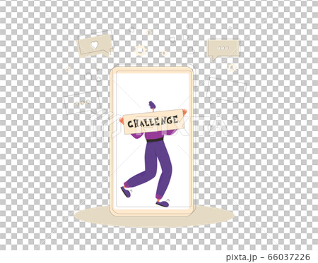 Dance challenge flat vector social media announce. Dance challenge flat vector social media announce. 66037226