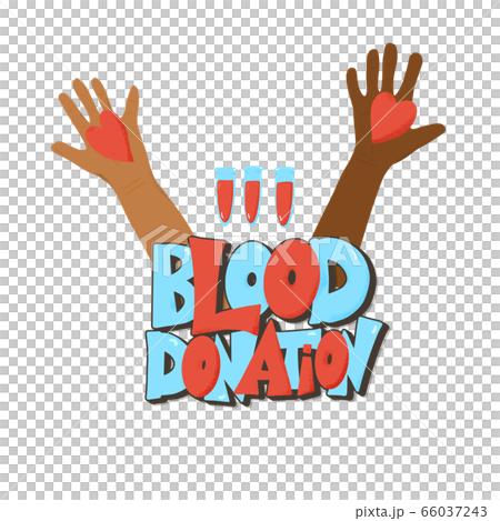 Blood donation concept. Vector flat set isolated. 66037243