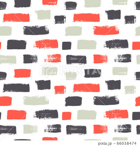 Dash grunge vector seamless pattern. 66038474