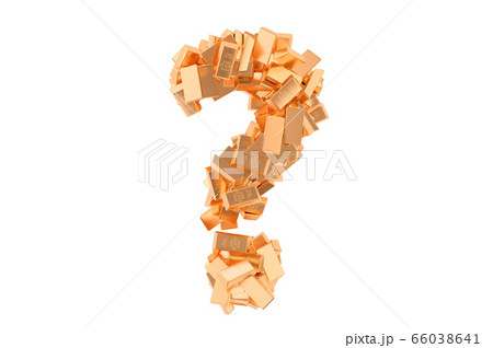 Question mark from golden ingots. Question mark from golden ingots. 66038641