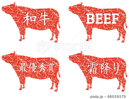 霜降りシルエット・文字 66039379