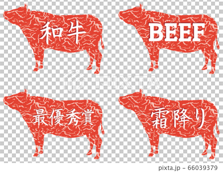 霜降りシルエット・文字 66039379