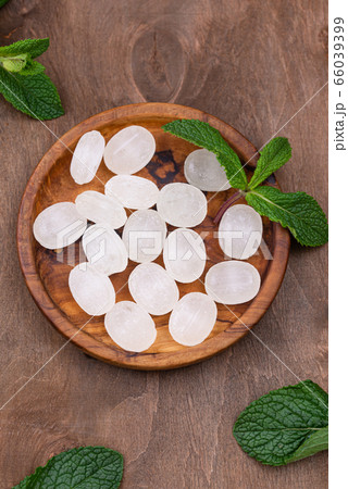 Sweet hard peppermint candy and mint Sweet hard peppermint candy and mint 66039399