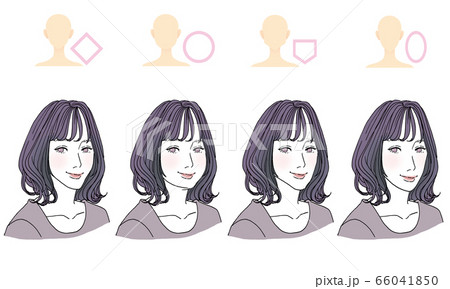 顔型別ヘアスタイル 顔型別ヘアスタイル 66041850