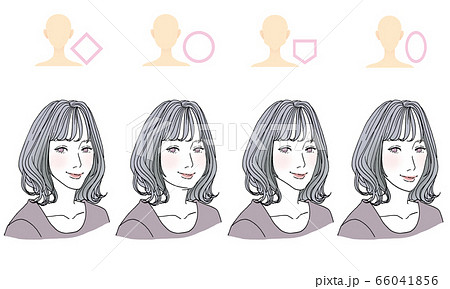 顔型別ヘアスタイル 顔型別ヘアスタイル 66041856
