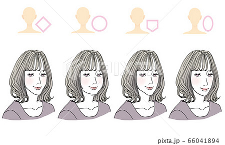 顔型別ヘアスタイル 顔型別ヘアスタイル 66041894