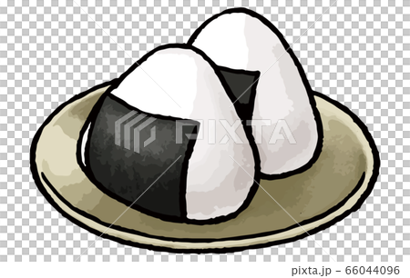 おにぎり2個のイラスト素材