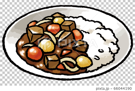 日本式カレーライスのイラスト素材