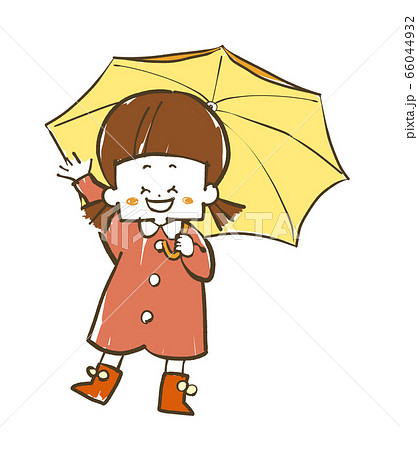 傘をさしている女の子のイラスト素材 傘をさしている女の子のイラスト素材