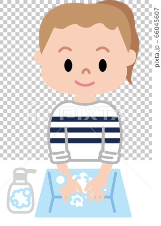 Child hand wash girl 66045607