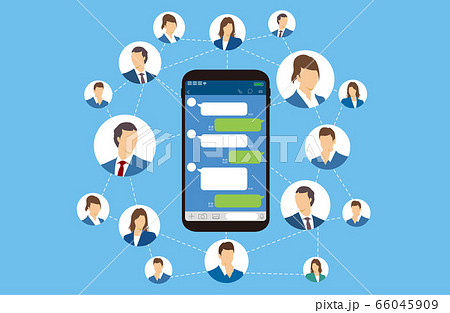 Chat app vector illustration smartphone 66045909