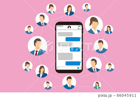 Chat app vector illustration smartphone 66045911