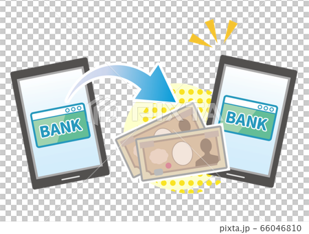 ネットバンクで送金イメージ（スマホ同士） 66046810