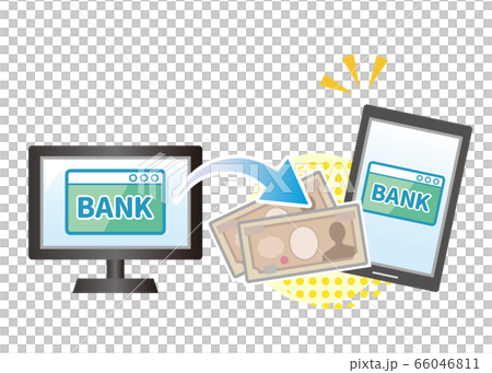 ネットバンクで送金イメージ（PCからスマホ） 66046811