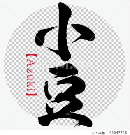 小豆・北海道の特産品（筆文字・手書き・漢字） 66047738