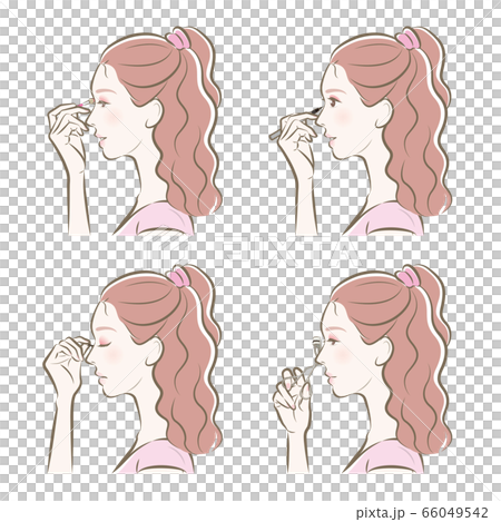 Illustration of a woman doing makeup Illustration of a woman doing makeup 66049542
